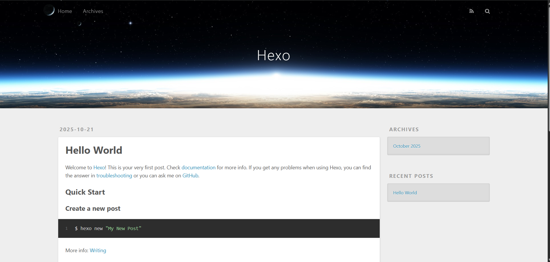 如果你成功的话,可以看到这个页面